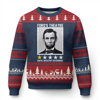 Fords Theatre One Star Awful Wouldnt Recommend Ugly Christmas Sweater Abraham Lincoln Funny History Dark Humor