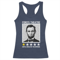 Fords Theatre One Star Awful Wouldnt Recommend Racerback Tank Top Abraham Lincoln Funny History Dark Humor