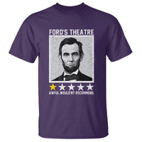 Fords Theatre One Star Awful Wouldnt Recommend T Shirt Abraham Lincoln Funny History Dark Humor