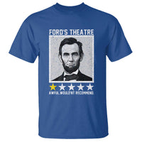 Fords Theatre One Star Awful Wouldnt Recommend T Shirt Abraham Lincoln Funny History Dark Humor