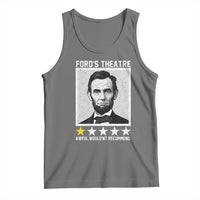 Fords Theatre One Star Awful Wouldnt Recommend Tank Top Abraham Lincoln Funny History Dark Humor