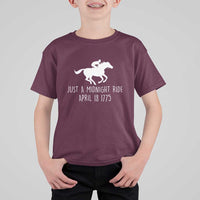 Paul Revere American History T Shirt For Kid Just A Midnight Ride April 18 1775