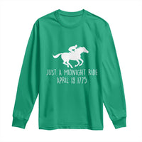 Paul Revere American History Long Sleeve Shirt Just A Midnight Ride April 18 1775