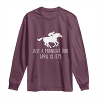 Paul Revere American History Long Sleeve Shirt Just A Midnight Ride April 18 1775