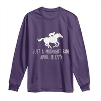 Paul Revere American History Long Sleeve Shirt Just A Midnight Ride April 18 1775