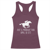 Paul Revere American History Racerback Tank Top Just A Midnight Ride April 18 1775