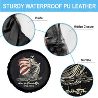 George Washington Crossing The Delaware Patriotic Spare Tire Cover Vintage American Flag Graphic