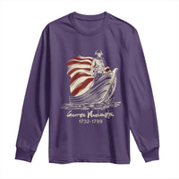 George Washington Crossing The Delaware Patriotic Long Sleeve Shirt Vintage American Flag Graphic