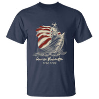 George Washington Crossing The Delaware Patriotic T Shirt Vintage American Flag Graphic