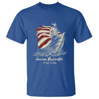 George Washington Crossing The Delaware Patriotic T Shirt Vintage American Flag Graphic