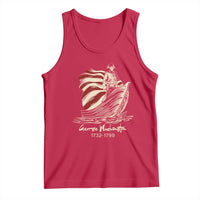 George Washington Crossing The Delaware Patriotic Tank Top Vintage American Flag Graphic
