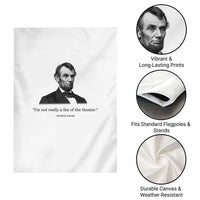Funny Abraham Lincoln Theatre Dark Humor Garden Flag I'm Not Really A Fan Of The Theater