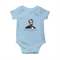 Funny Abraham Lincoln Theatre Dark Humor Baby Onesie I'm Not Really A Fan Of The Theater
