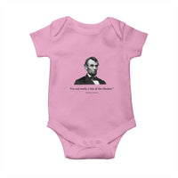Funny Abraham Lincoln Theatre Dark Humor Baby Onesie I'm Not Really A Fan Of The Theater