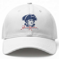 George Washington The American Revolution Baseball Cap Distressed Sketch Historic Patriotic Graphic
