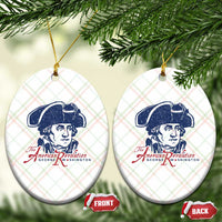 George Washington The American Revolution Ceramic Ornament Distressed Sketch Historic Patriotic Graphic
