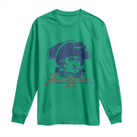George Washington The American Revolution Long Sleeve Shirt Distressed Sketch Historic Patriotic Graphic