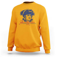 George Washington The American Revolution Sweatshirt Distressed Sketch Historic Patriotic Graphic