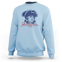 George Washington The American Revolution Sweatshirt Distressed Sketch Historic Patriotic Graphic
