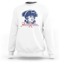 George Washington The American Revolution Sweatshirt Distressed Sketch Historic Patriotic Graphic