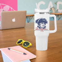 George Washington The American Revolution Tumbler With Handle Distressed Sketch Historic Patriotic Graphic