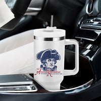 George Washington The American Revolution Tumbler With Handle Distressed Sketch Historic Patriotic Graphic
