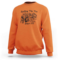 Spilling The Tea Since 1773 Sweatshirt Boston Tea Party Vintage Historical Sketch Graphic