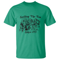 Spilling The Tea Since 1773 T Shirt Boston Tea Party Vintage Historical Sketch Graphic