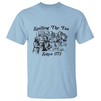 Spilling The Tea Since 1773 T Shirt Boston Tea Party Vintage Historical Sketch Graphic