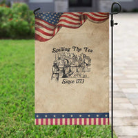 Spilling The Tea Since 1773 Patriotic Garden Flag Boston Tea Party Vintage Historical Sketch Graphic