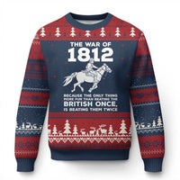 The War Of 1812 Ugly Christmas Sweater Beating The British Twice Funny Patriotic Military History