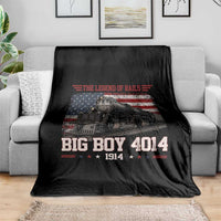 Vintage Steam Locomotive Heritage Throw Blanket The Legend of Rails American Flag