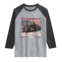 Vintage Steam Locomotive Heritage Raglan Shirt The Legend of Rails American Flag