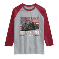 Vintage Steam Locomotive Heritage Raglan Shirt The Legend of Rails American Flag
