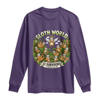 Sloth World 11 Survivors Wildlife Awareness Long Sleeve Shirt Florida Animal Rights Protest and Support