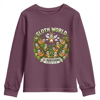 Sloth World 11 Survivors Wildlife Awareness Youth Sweatshirt Florida Animal Rights Protest and Support