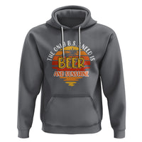 Funny Drinking Hoodie The Only B.S. I Need Is Beer And Sunshine Lover Retro Sunset - Wonder Print Shop