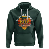 Funny Drinking Hoodie The Only B.S. I Need Is Beer And Sunshine Lover Retro Sunset - Wonder Print Shop