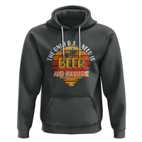 Funny Drinking Hoodie The Only B.S. I Need Is Beer And Sunshine Lover Retro Sunset - Wonder Print Shop
