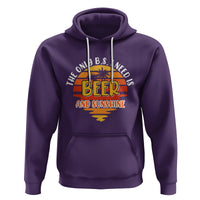 Funny Drinking Hoodie The Only B.S. I Need Is Beer And Sunshine Lover Retro Sunset - Wonder Print Shop