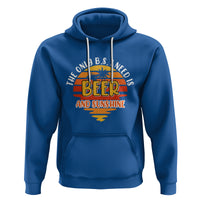 Funny Drinking Hoodie The Only B.S. I Need Is Beer And Sunshine Lover Retro Sunset - Wonder Print Shop