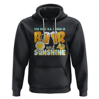 Funny Drinking Hoodie The Only B.S. I Need Is Beer And Sunshine Lover - Wonder Print Shop