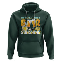 Funny Drinking Hoodie The Only B.S. I Need Is Beer And Sunshine Lover - Wonder Print Shop