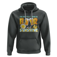 Funny Drinking Hoodie The Only B.S. I Need Is Beer And Sunshine Lover - Wonder Print Shop
