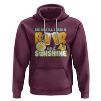 Funny Drinking Hoodie The Only B.S. I Need Is Beer And Sunshine Lover - Wonder Print Shop