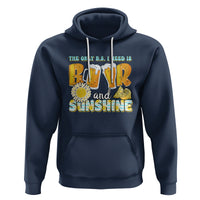 Funny Drinking Hoodie The Only B.S. I Need Is Beer And Sunshine Lover - Wonder Print Shop