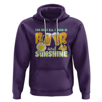 Funny Drinking Hoodie The Only B.S. I Need Is Beer And Sunshine Lover - Wonder Print Shop