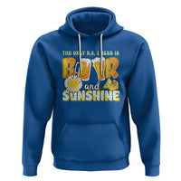 Funny Drinking Hoodie The Only B.S. I Need Is Beer And Sunshine Lover - Wonder Print Shop