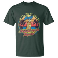 Funny Tequila Lover T Shirt If You're Gonna Be Salty At Least Bring The Tequila Shot Retro Sunset - Wonder Print Shop