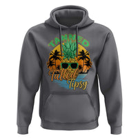 Summer Vibe Hoodie Tanned Tatted Tipsy Funny Pineapple Retro Sunset - Wonder Print Shop